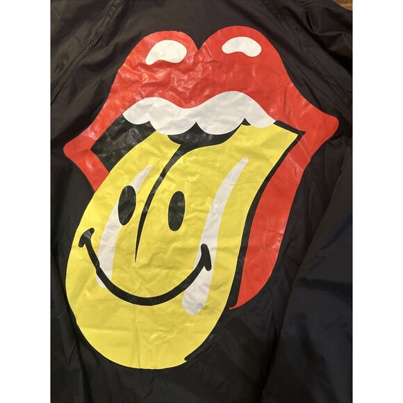Market Smiley Jacket Rolling Stones Medium Jacket Black New With Tags - Picture 12 of 13